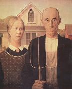 Grant Wood American Gothic (nn03) painting